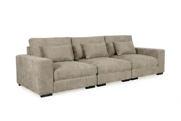 Dubai 3-sits soffa Extra Djup i Chenille - Brun - Products - Möbler - Soffa - Modulsoffa - Komplett modulsoffa