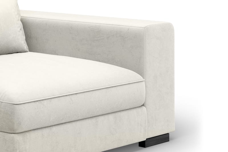 Dubai Armstöd Höger Sammet - Vit - Products - Möbler - Soffa - Modulsoffa - Övriga moduler till modulsoffa