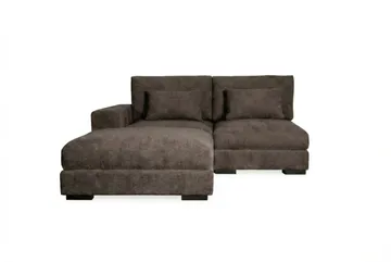 Dubai Divansoffa Vänster Extra Djup i Chenille - Mörkbrun - Products - Möbler - Soffa - Modulsoffa - Komplett modulsoffa