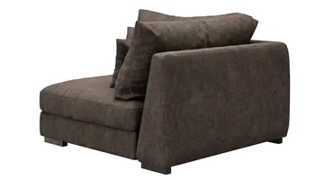 Dubai Hörnmodul i Tyg Extra Djup - Mörkbrun - Products - Möbler - Soffa - Modulsoffa - Hörnmodul