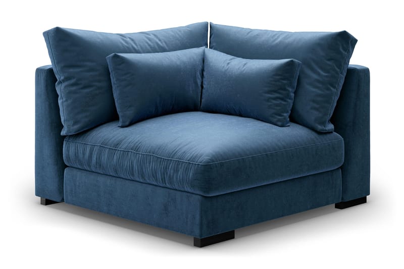 Dubai Hörnmodul Sammet Extra Djup - Blå - Products - Möbler - Soffa - Modulsoffa - Hörnmodul