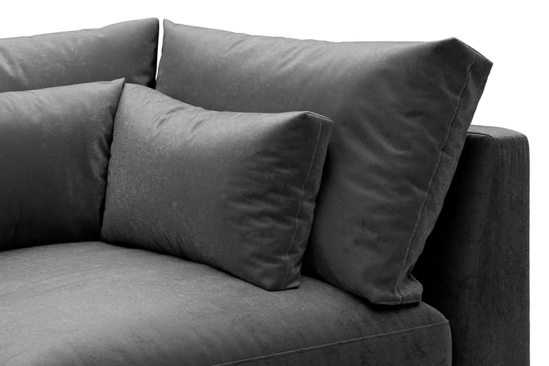 Dubai Hörnmodul Sammet Extra Djup - Mörkgrå - Products - Möbler - Soffa - Modulsoffa - Hörnmodul