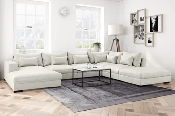 Dubai Hörnmodul Sammet Extra Djup - Vit - Products - Möbler - Soffa - Modulsoffa - Hörnmodul