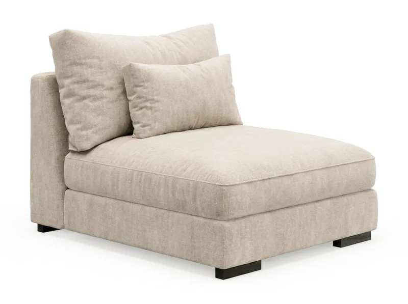 Dubai Mittmodul i Chenille Extra Djup, Beige