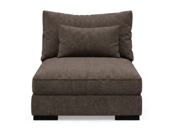 Dubai Mittmodul i Tyg Extra Djup - Mörkbrun - Products - Möbler - Soffa - Modulsoffa - Mittmodul