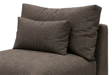 Dubai Mittmodul i Tyg Extra Djup - Mörkbrun - Products - Möbler - Soffa - Modulsoffa - Mittmodul