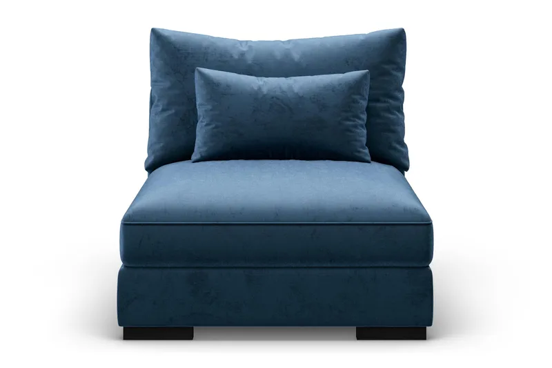 Dubai Mittmodul Sammet Extra Djup - Blå - Products - Möbler - Soffa - Modulsoffa - Mittmodul