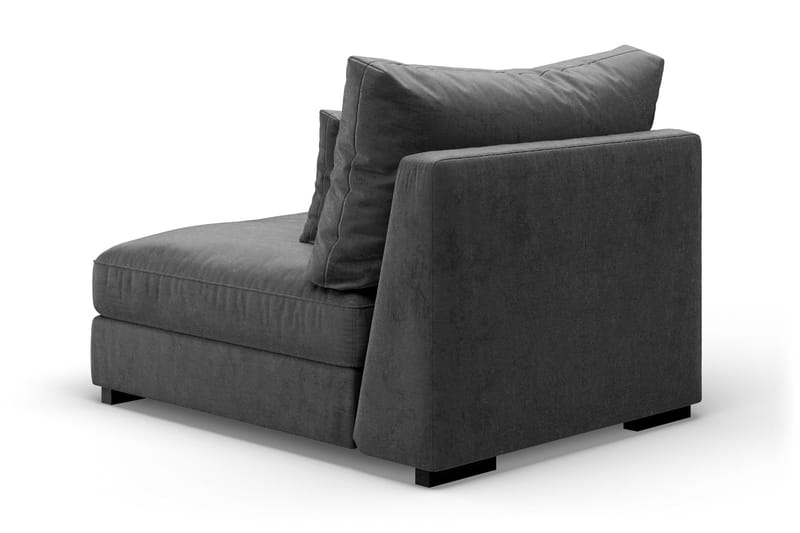 Dubai Mittmodul Sammet Extra Djup - Mörkgrå - Products - Möbler - Soffa - Modulsoffa - Mittmodul
