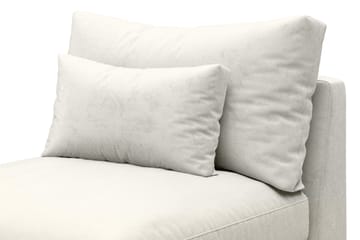 Dubai Mittmodul Sammet Extra Djup - Vit - Products - Möbler - Soffa - Modulsoffa - Mittmodul