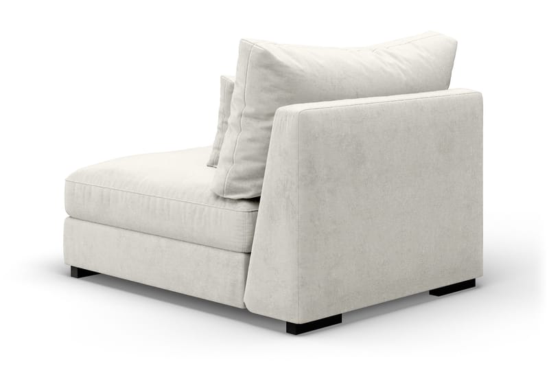 Dubai Mittmodul Sammet Extra Djup - Vit - Products - Möbler - Soffa - Modulsoffa - Mittmodul
