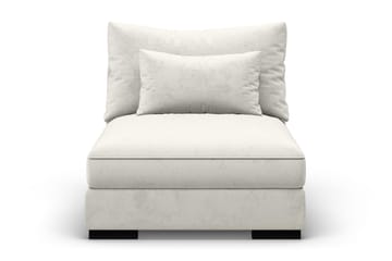 Dubai Mittmodul Sammet Extra Djup - Vit - Products - Möbler - Soffa - Modulsoffa - Mittmodul
