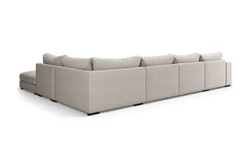 Dubai Stor U-modulsoffa med Divan Vänster 432 cm Extra Djup - Beige - Products - Möbler - Soffa - Modulsoffa - Komplett modulsoffa
