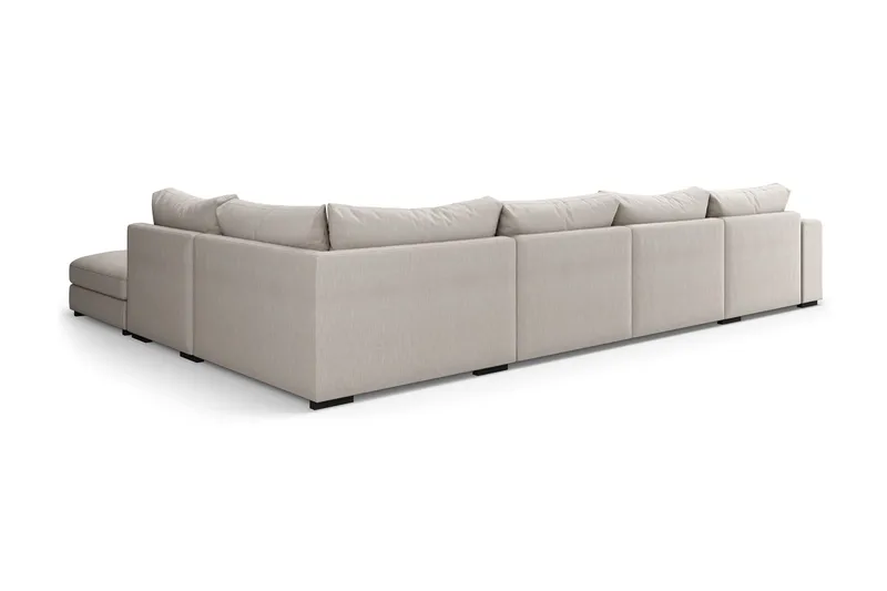Dubai Stor U-modulsoffa med Divan Vänster 432 cm Extra Djup - Beige - Products - Möbler - Soffa - Modulsoffa - Komplett modulsoffa
