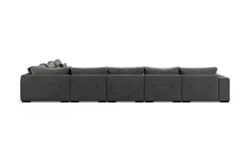 Dubai Stor U-modulsoffa med Divan Vänster Sammet 527 cm Extra Djup - Mörkgrå - Products - Möbler - Soffa - Modulsoffa - Komplett modulsoffa