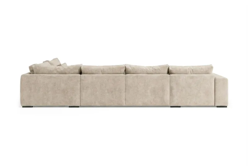 Dubai Stor U Soffa modul med Divan Vänster Extra Djup i Chenille - Beige - Products - Möbler - Soffa - Modulsoffa - Komplett modulsoffa