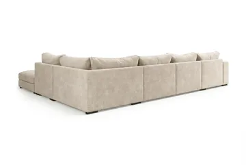 Dubai Stor U Soffa modul med Divan Vänster Extra Djup i Chenille - Beige - Products - Möbler - Soffa - Modulsoffa - Komplett modulsoffa
