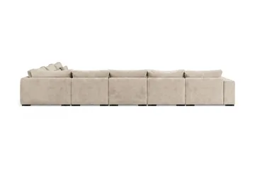 Dubai U-modulsoffa Large med Divan Vänster Extra Djup i Chenille - Beige - Products - Möbler - Soffa - Modulsoffa - Komplett modulsoffa