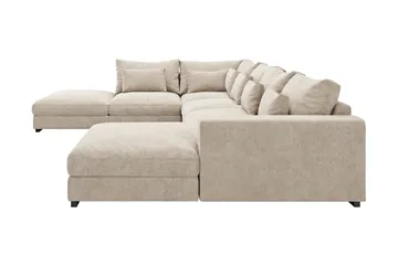 Dubai U-modulsoffa med Divan Höger Extra Djup i Chenille - Beige - Products - Möbler - Soffa - Modulsoffa - Komplett modulsoffa