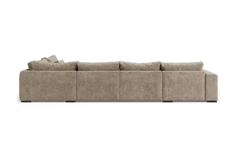 Dubai U-modulsoffa med Divan Höger Extra Djup i Chenille - Brun - Products - Möbler - Soffa - Modulsoffa - Komplett modulsoffa