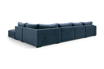 Dubai U-modulsoffa med Divan Vänster Sammet Extra Djup - Blå - Products - Möbler - Soffa - Modulsoffa - Komplett modulsoffa