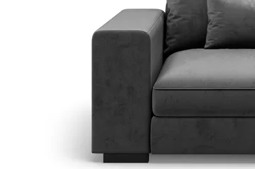 Dubai Vänstervänd Bred Armstödsmodul till Modulsoffa 27 cm i Sammet - Grå - Products - Möbler - Soffa - Modulsoffa - Övriga moduler till modulsoffa
