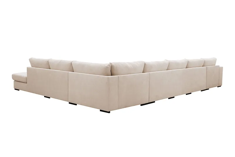 Grande Stor 7-sits U-Soffa med Divan Vänster - Beige Manchester - Products - Möbler - Soffa - Modulsoffa - Komplett modulsoffa