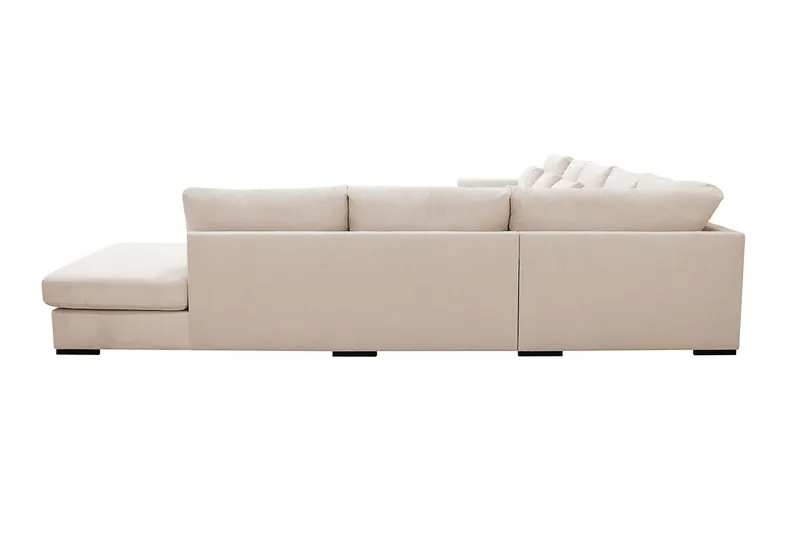 Grande Stor 7-sits U-Soffa med Divan Vänster - Beige Manchester - Products - Möbler - Soffa - Modulsoffa - Komplett modulsoffa