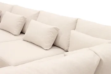 Grande Stor 7-sits U-Soffa med Divan Vänster - Beige Tyg - Products - Möbler - Soffa - Modulsoffa - Komplett modulsoffa