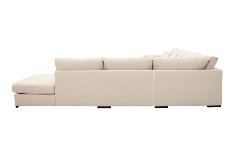 Grande Stor 7-sits U-Soffa med Divan Vänster - Beige Tyg - Products - Möbler - Soffa - Modulsoffa - Komplett modulsoffa