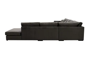Grande Stor 7-sits U-Soffa med Divan Vänster - Mörkgrå Sammet - Products - Möbler - Soffa - Modulsoffa - Komplett modulsoffa