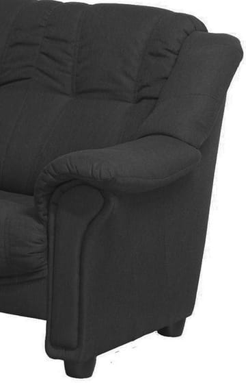 Hörnsoffa 5-sits svart tyg - Rom - Svart - Products - Möbler - Soffa - Modulsoffa - Komplett modulsoffa