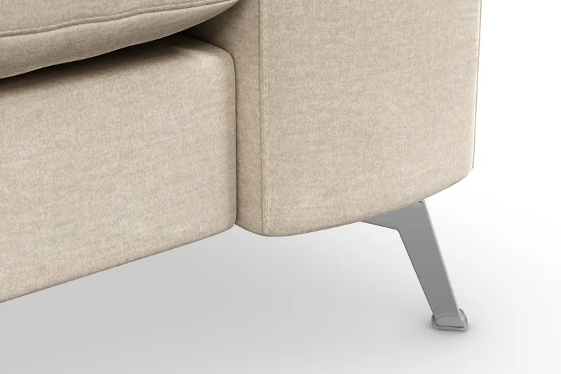 Ocean Lyx 2-sits Soffa med Nackrullar 223 cm i Tyg - Beige - Products - Möbler - Soffa - Sammetssoffa