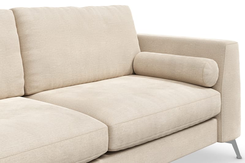 Ocean Lyx 2-sits Soffa med Nackrullar 223 cm i Tyg - Beige - Products - Möbler - Soffa - Sammetssoffa