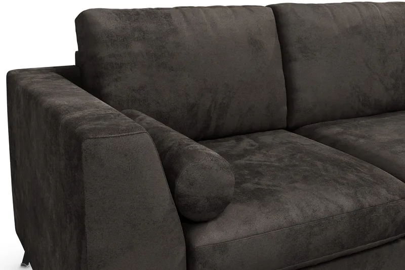 Ocean Lyx 3-sits Sammetssoffa - Mörkgrå - Products - Möbler - Soffa - 3 sits soffa