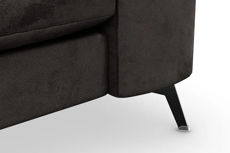 Ocean Lyx 3-sits Sammetssoffa - Mörkgrå - Products - Möbler - Soffa - 3 sits soffa