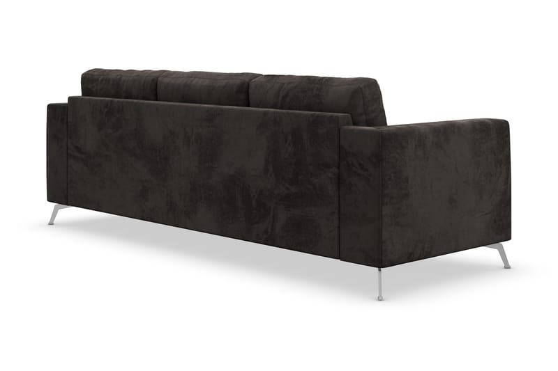 Ocean Lyx 3-sits Sammetssoffa - Mörkgrå - Products - Möbler - Soffa - 3 sits soffa