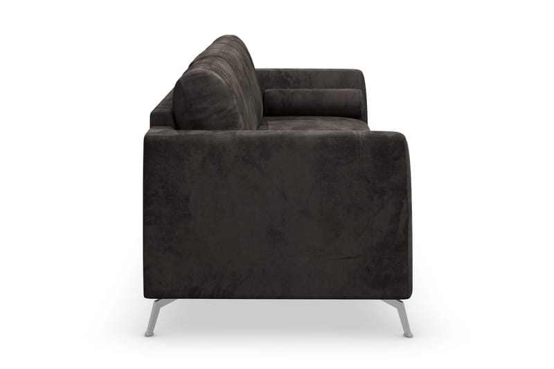 Ocean Lyx 3-sits Sammetssoffa - Mörkgrå - Products - Möbler - Soffa - 3 sits soffa