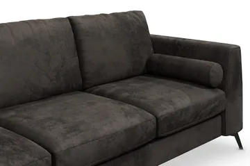 Ocean Lyx 3-sits Sammetssoffa - Mörkgrå - Products - Möbler - Soffa - 3 sits soffa