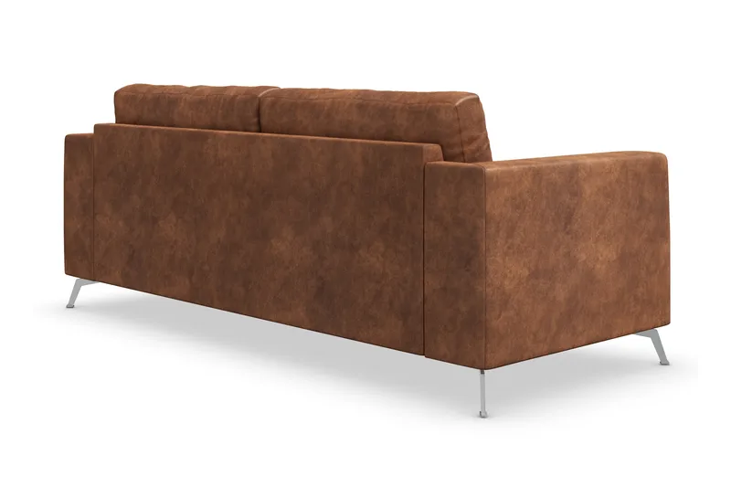 Ocean Lyx 3-sits Soffa i Konstläder - Brun - Products - Möbler - Soffa - 2 sits soffa