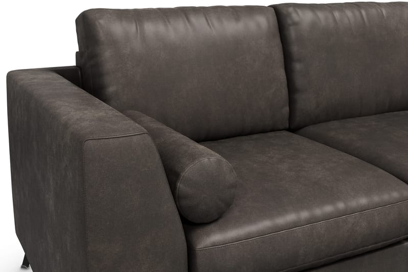 Ocean Lyx 3-sits Soffa i Konstläder - Mörkgrå - Products - Möbler - Soffa - 3 sits soffa