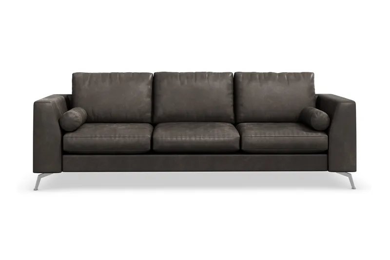 Ocean Lyx 3-sits Soffa i Konstläder - Mörkgrå - Products - Möbler - Soffa - 3 sits soffa