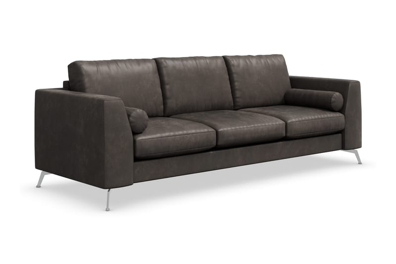 Ocean Lyx 3-sits Soffa i Konstläder - Mörkgrå - Products - Möbler - Soffa - 3 sits soffa
