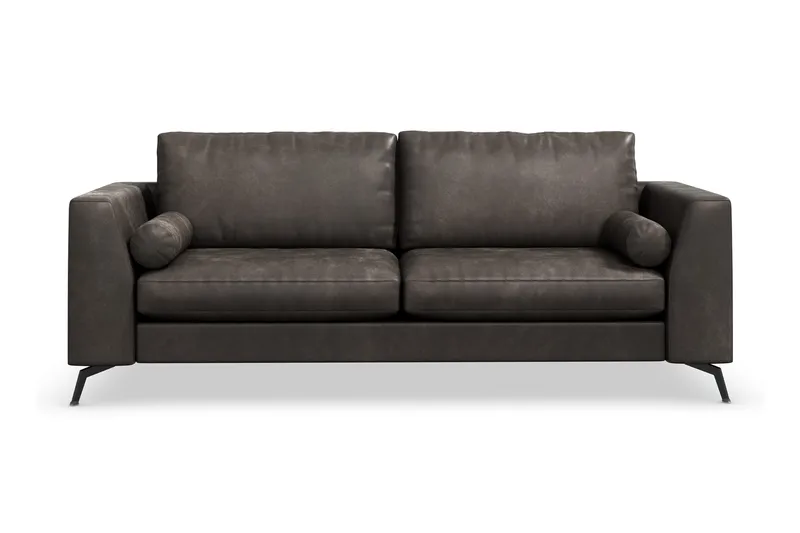 Ocean Lyx 3-sits Soffa i Konstläder - Svart - Products - Möbler - Soffa - 2 sits soffa