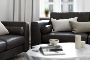 Ocean Lyx 3-sits Soffa i Konstläder - Svart - Products - Möbler - Soffa - 2 sits soffa