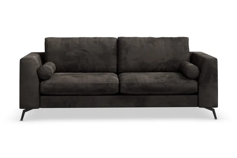 Ocean Lyx 3-sits Soffa - Mörkgrå/Sammet - Products - Möbler - Soffa - 2 sits soffa