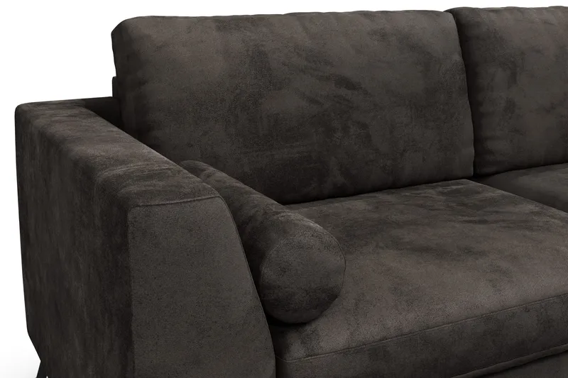 Ocean Lyx 3-sits Soffa - Mörkgrå/Sammet - Products - Möbler - Soffa - 2 sits soffa