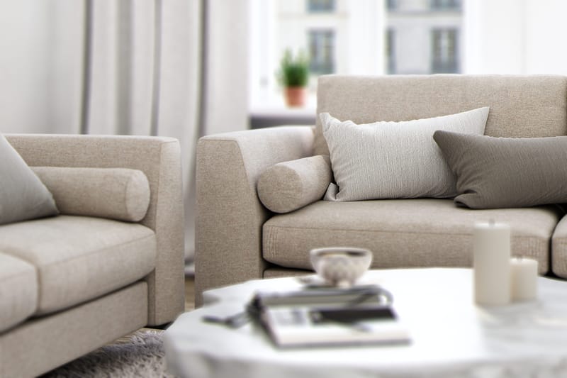 Ocean Lyx 3-sits Tygsoffa - Beige - Products - Möbler - Soffa - 3 sits soffa