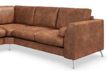 Ocean Lyx 5-sits Vändbar L-formad Hörnsoffa i Konstläder - Brun - Products - Möbler - Soffa - Hörnsoffa