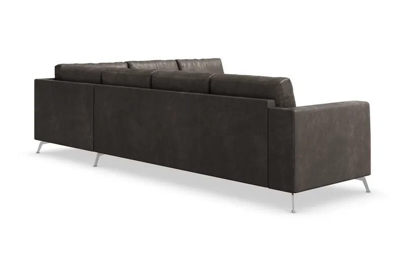 Ocean Lyx 5-sits Vändbar L-formad Hörnsoffa i Konstläder - Mörkgrå - Products - Möbler - Soffa - Hörnsoffa