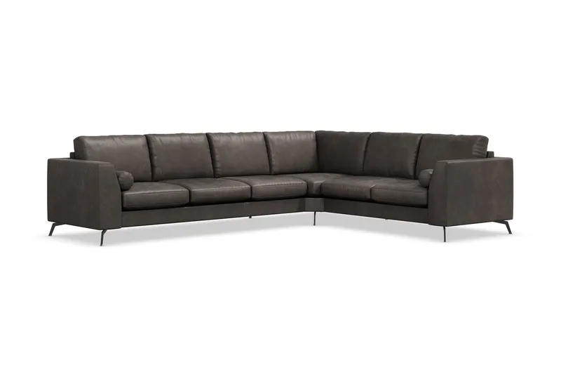 Ocean Lyx 5-sits Vändbar L-formad Hörnsoffa i Konstläder - Mörkgrå - Products - Möbler - Soffa - Hörnsoffa